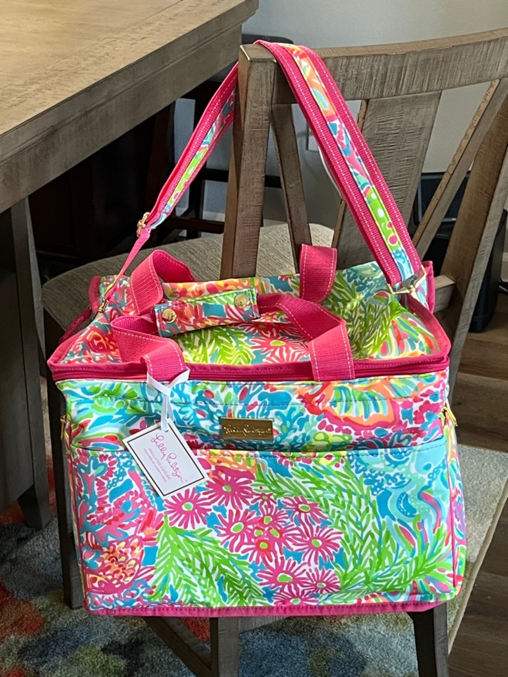 Lily Pulitzer Insulated Soft Cooler In Lovers Coral Print-NWT